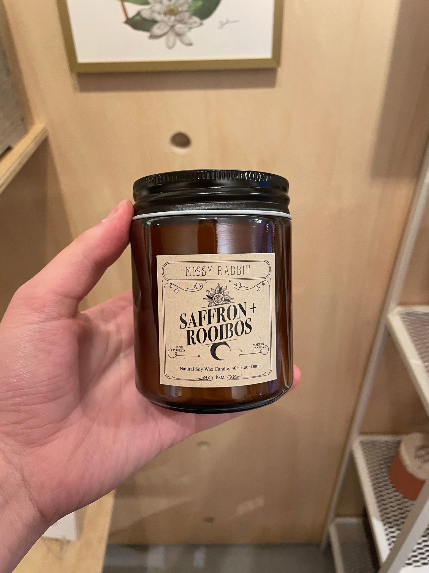 Saffron and Rooibos Handcrafted Soy Candle