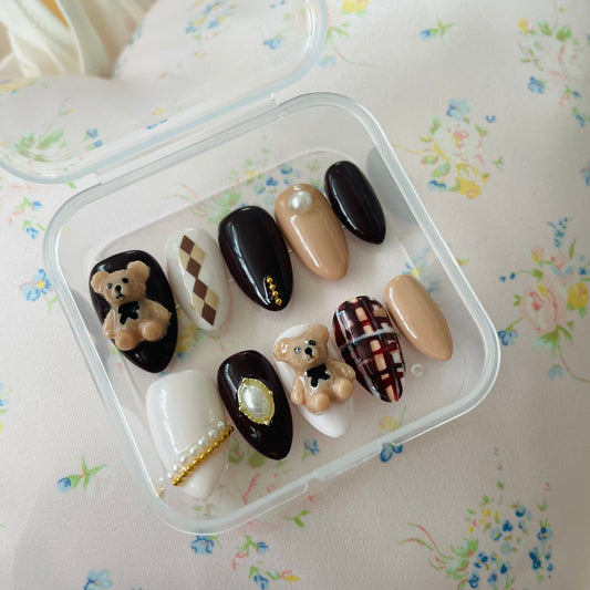 Teddy Bear Nail Set