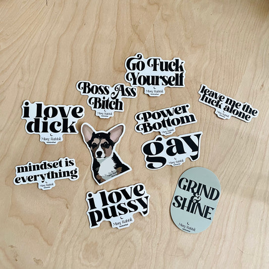 Waterproof Outdoor Funny Text Stickers