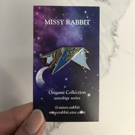 Origami Taurus/Bull Enamel Pin