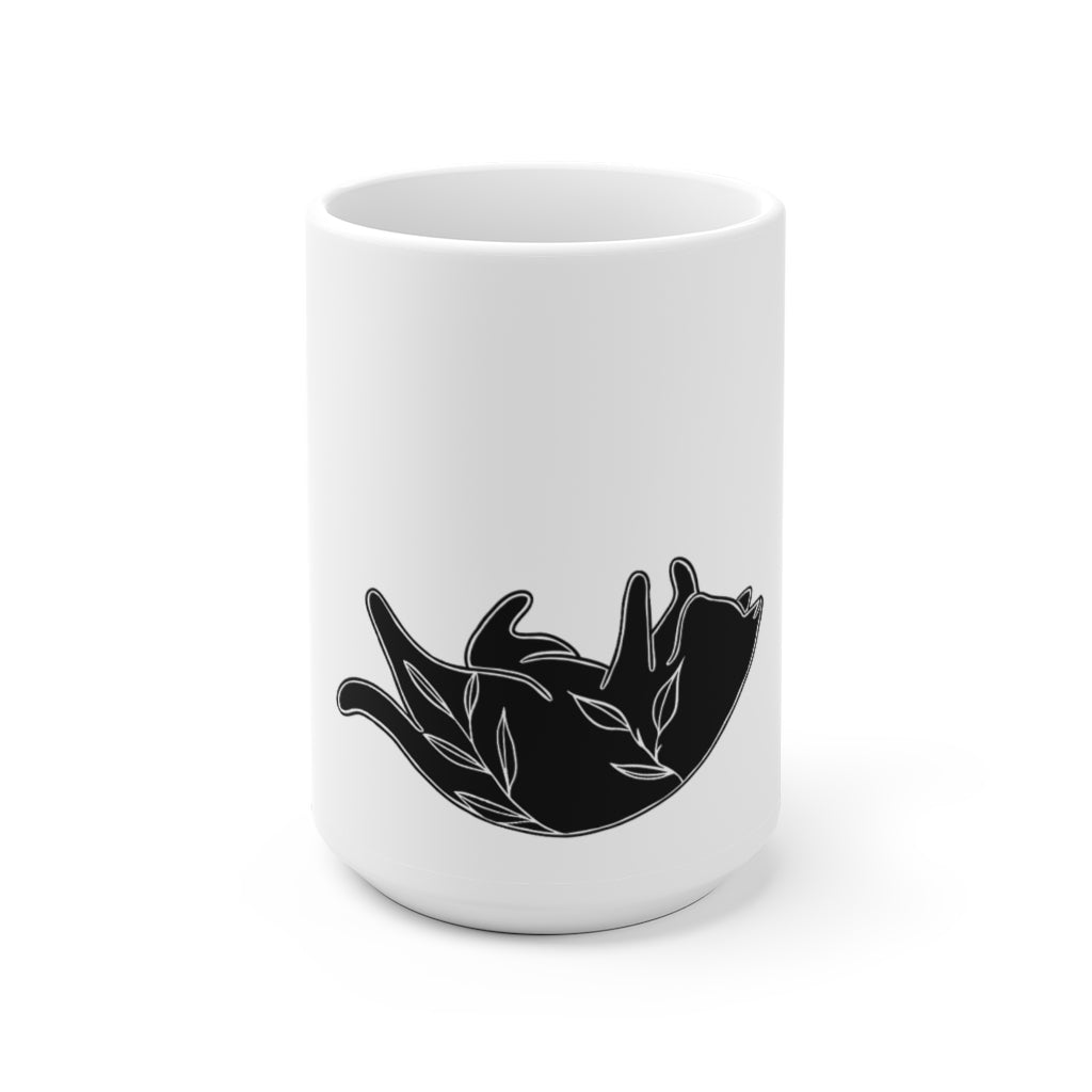 Leafy Cat Ceramic Mug