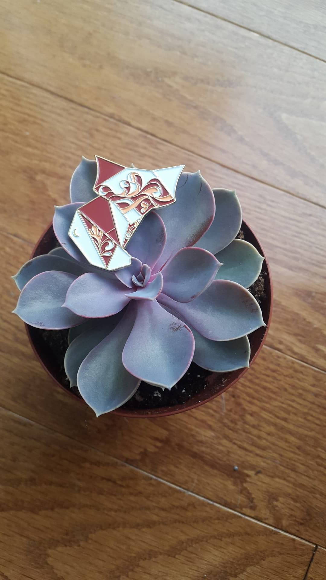Origami Fox Enamel Pin