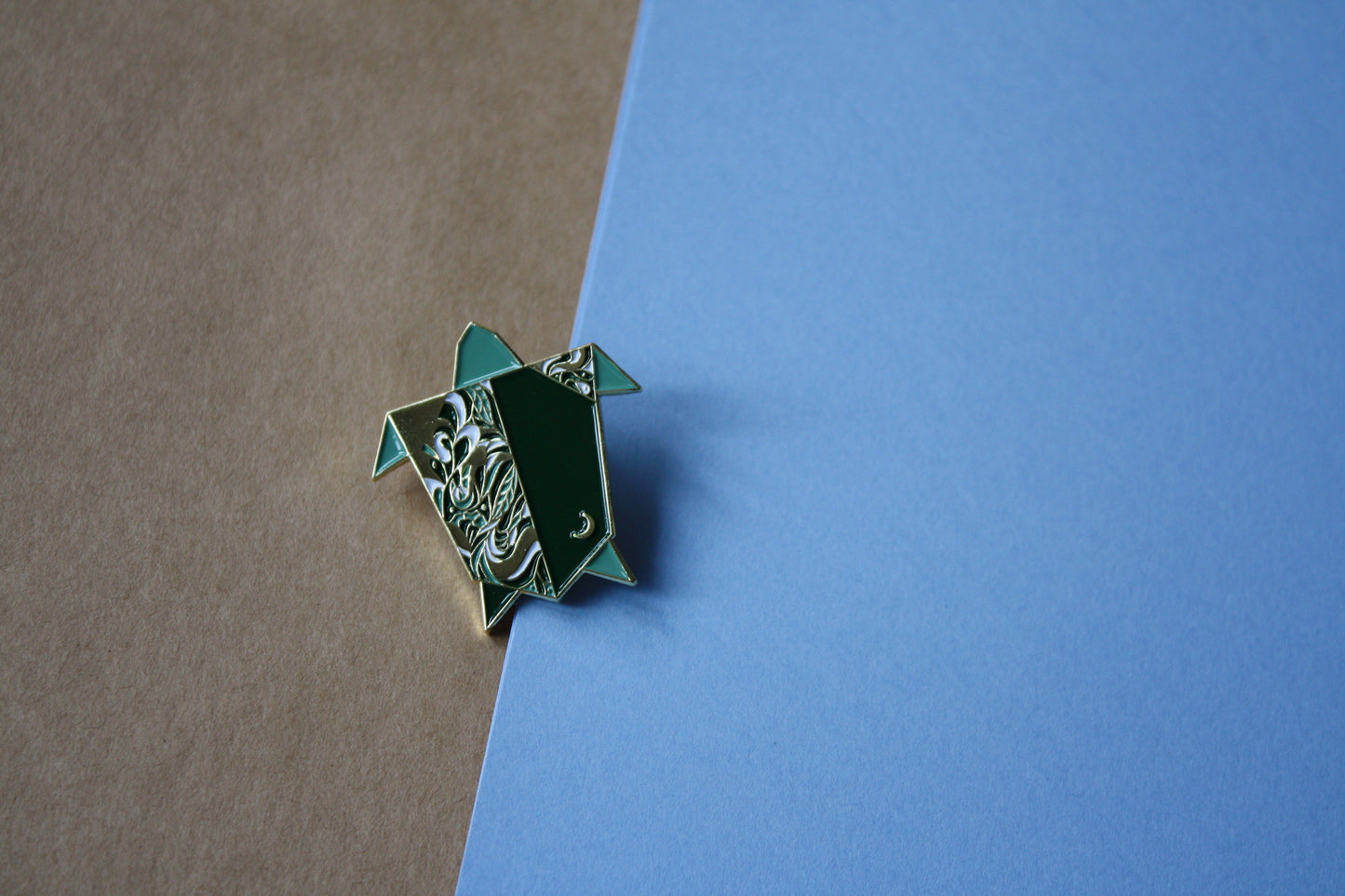 Origami Turtle Enamel Pin