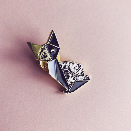 Origami Cat Enamel Pin