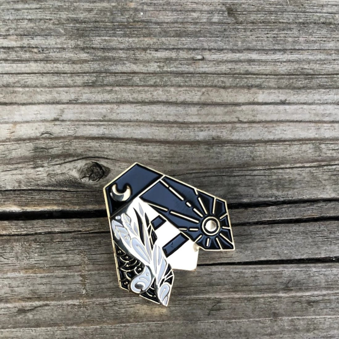 Origami "Save the Bees" Enamel Pin Set