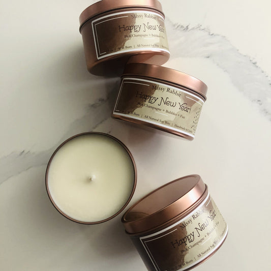 “Happy New Year!” Handcrafted Soy Candle