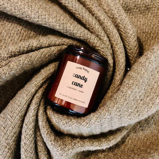 Candy Cane Handcrafted Soy Candle