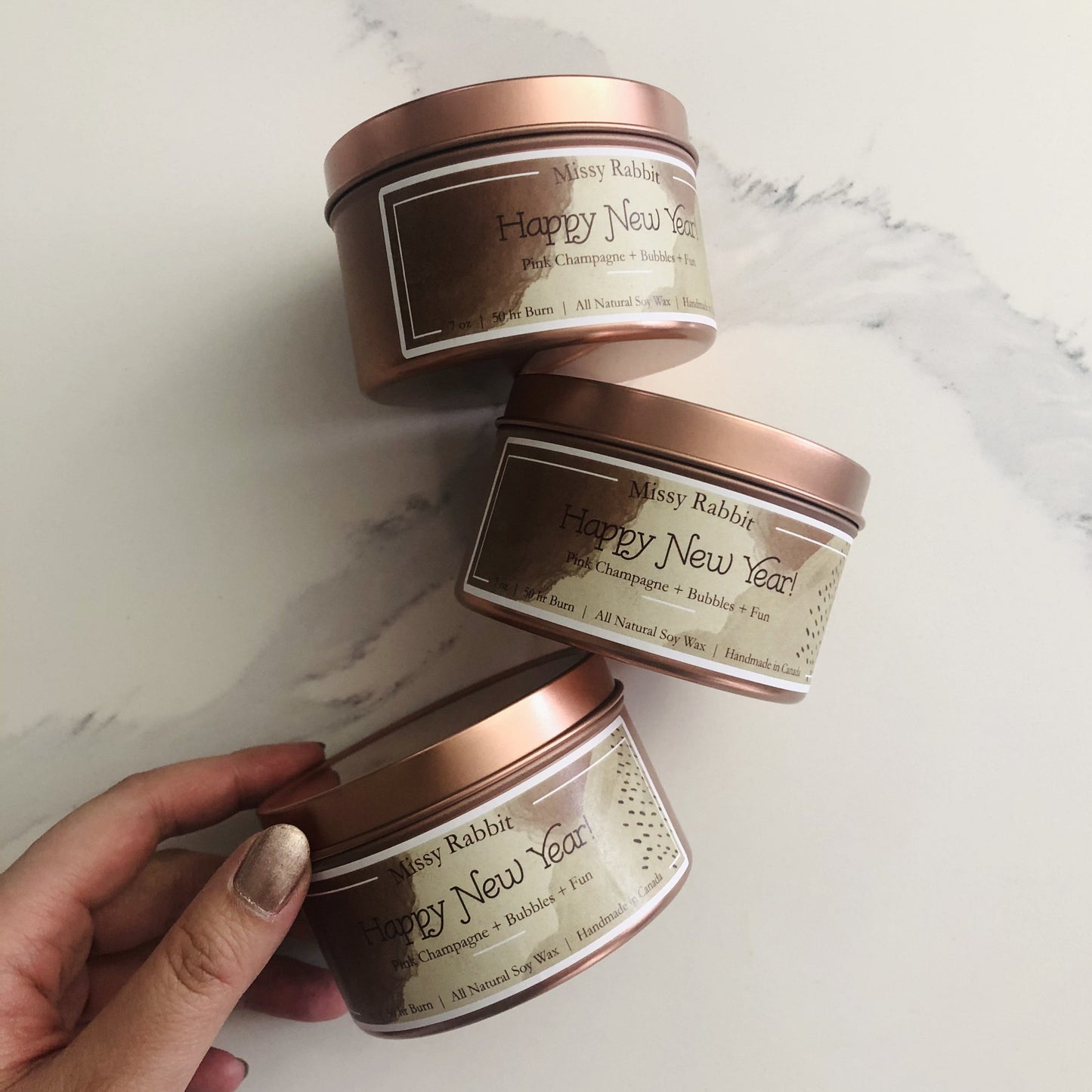 “Happy New Year!” Handcrafted Soy Candle