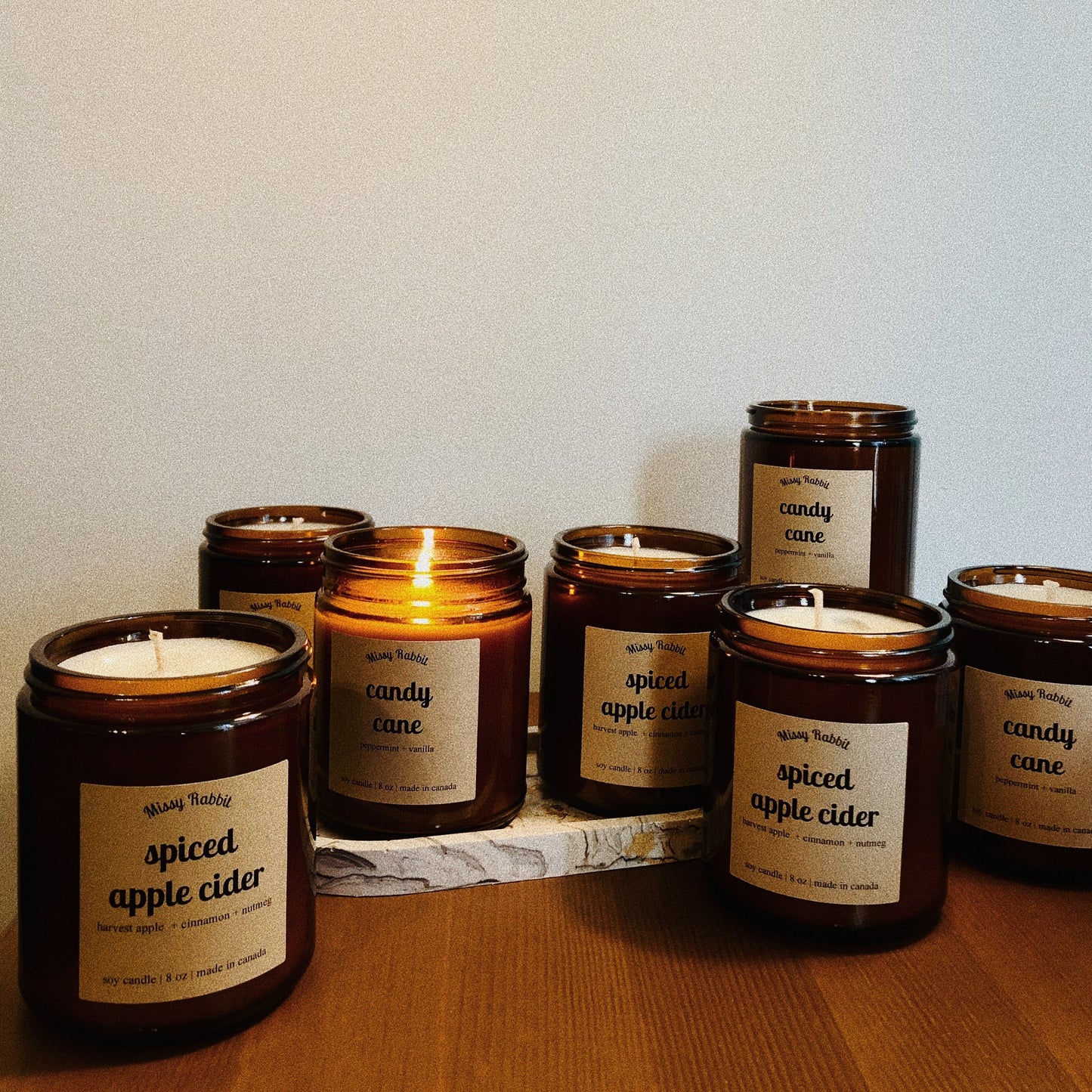 Candy Cane Handcrafted Soy Candle