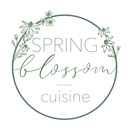 spring blossom cuisine logo freelance design digital illustration