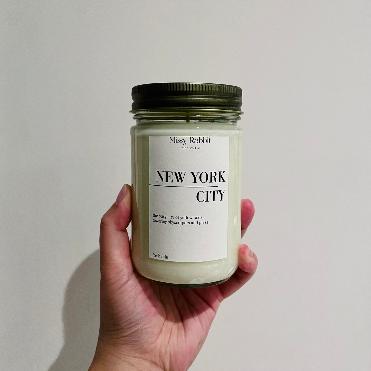 ‘New York City' Soy Candle | fresh rain