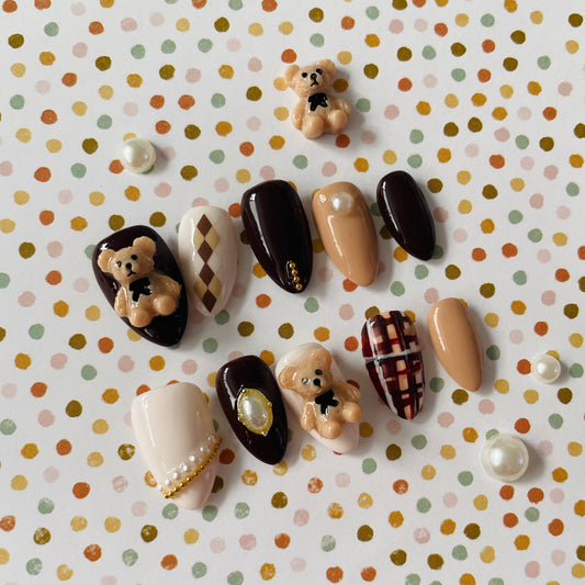 Teddy Bear Nail Set