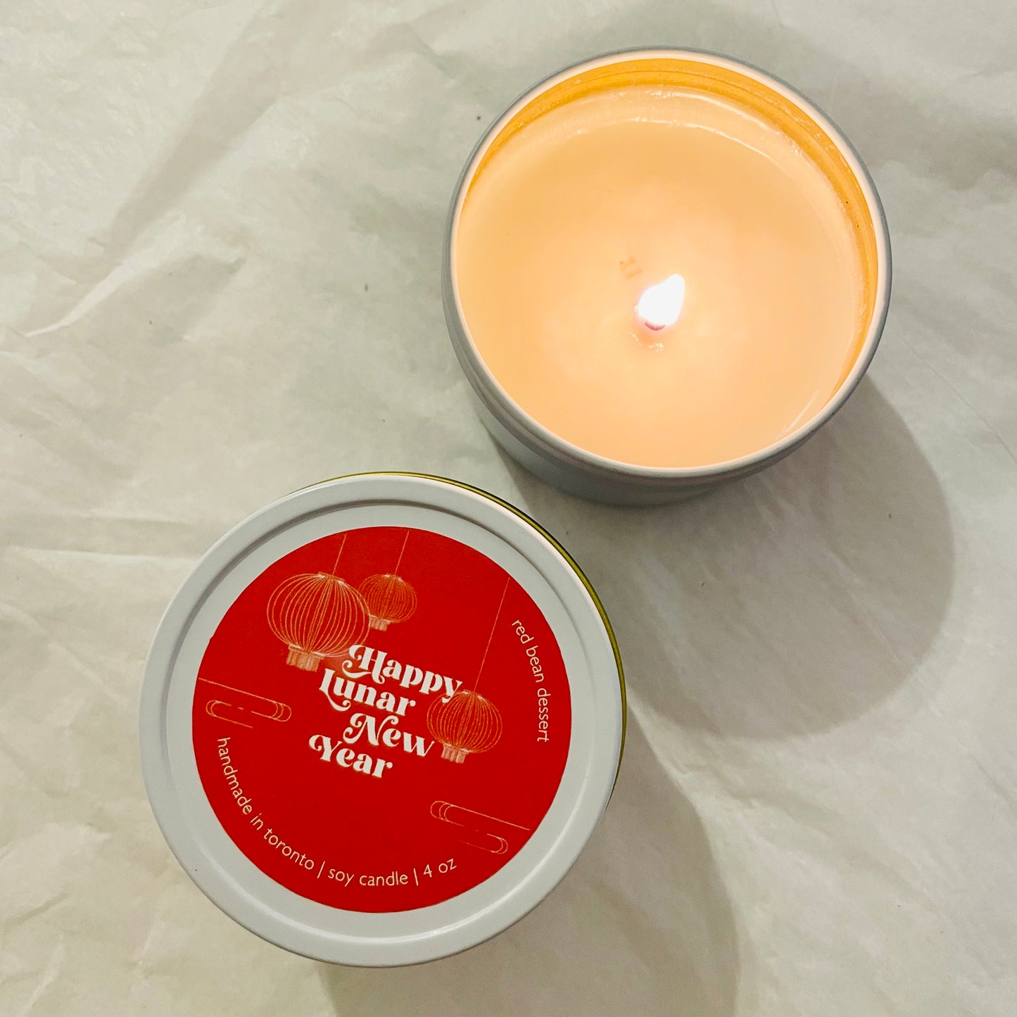 Lunar New Year Soy Candle | red bean 4 oz.