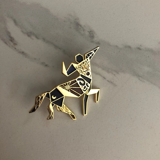 Origami Sagittarius/Centaur Enamel Pin