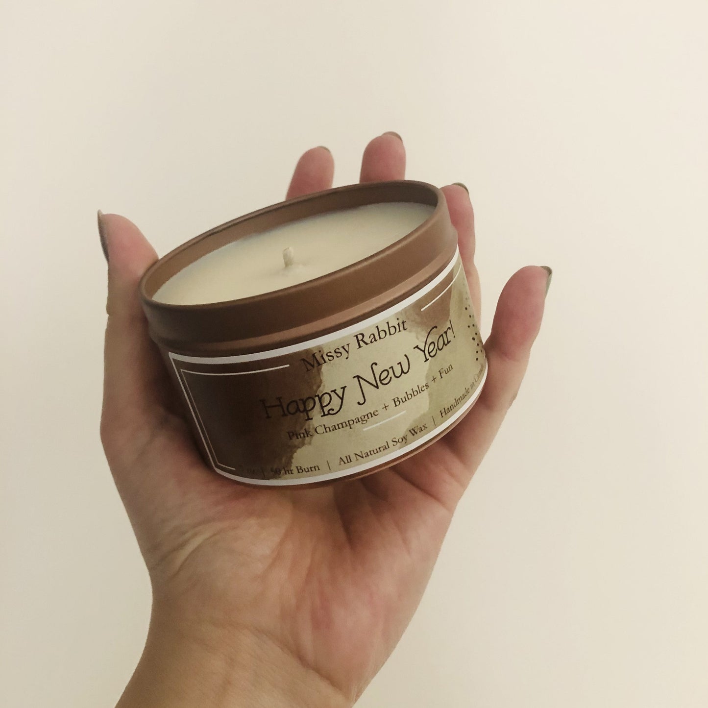 “Happy New Year!” Handcrafted Soy Candle