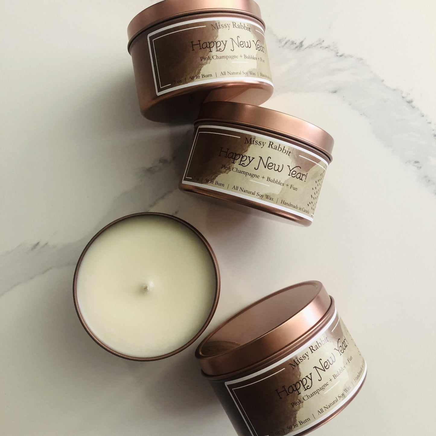 “Happy New Year!” Handcrafted Soy Candle