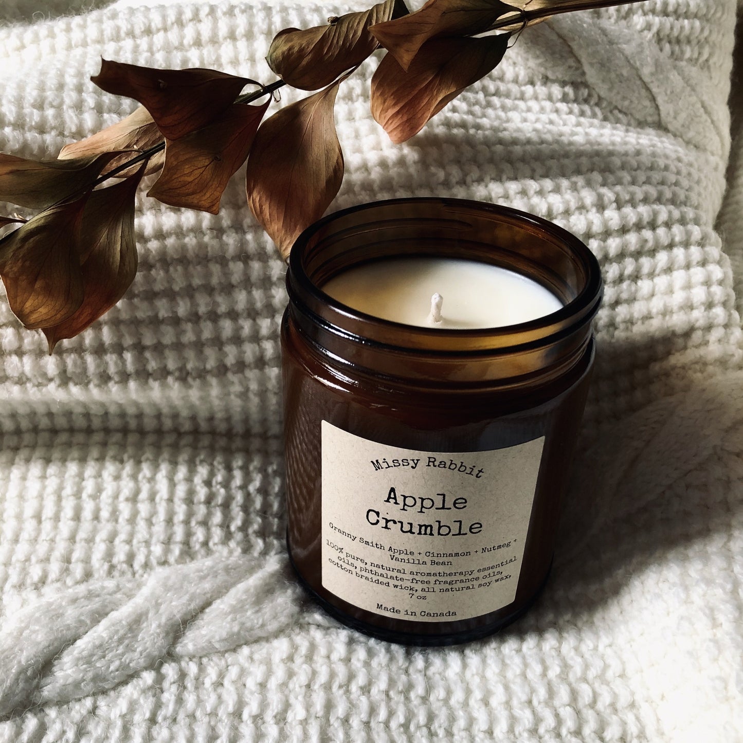 Apple Crumble Handcrafted Soy Candle