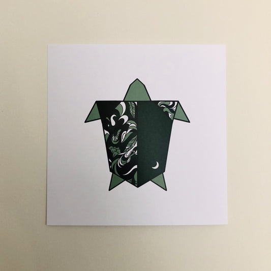 Origami Sea Turtle Art Print