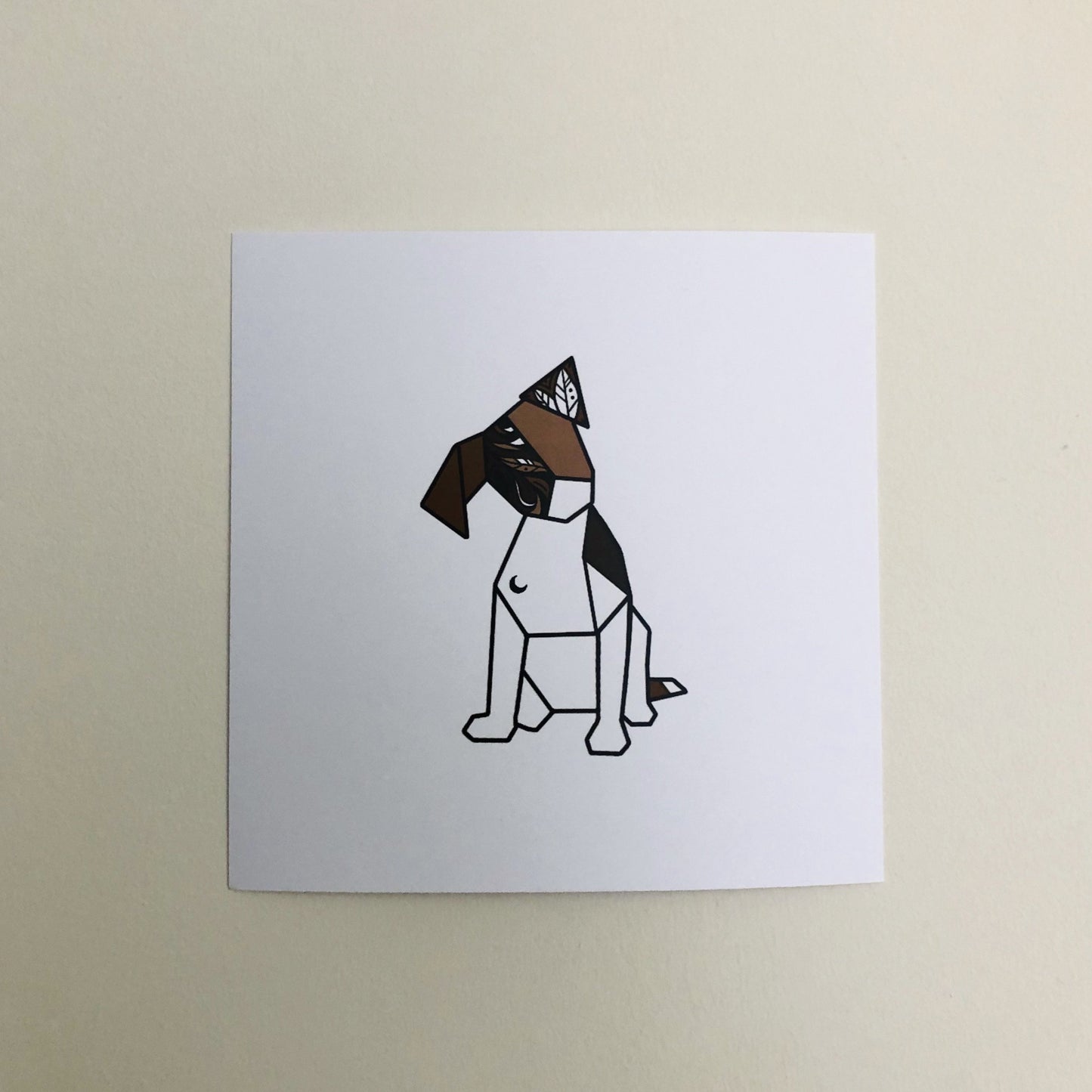 Origami Terrier Art Print