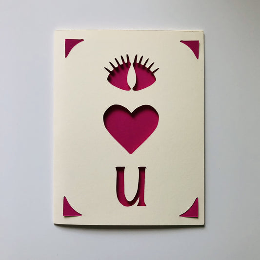 "Eye Heart U" Valentine's Day Card