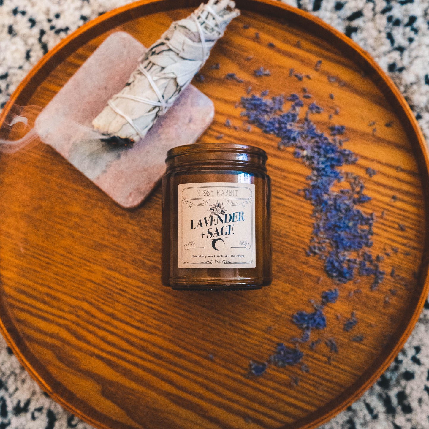 Lavender + Sage Handcrafted Soy Candle