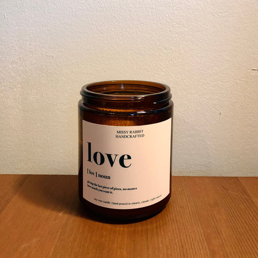 "Love" Sentiment Soy Candle